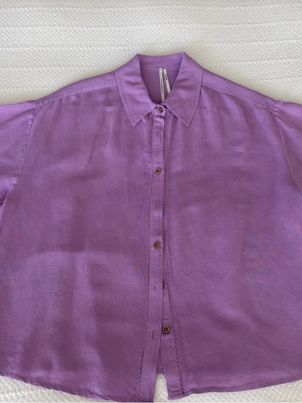 Anthropologie Purple Button-Front Shirt